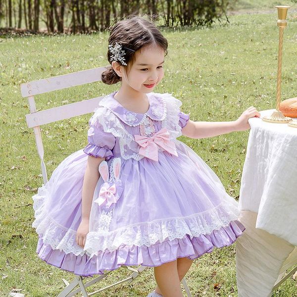 

girl's dresses infant baby lolita girl dress summer princess party cotton lace blue bow 1-6 years old, Red;yellow