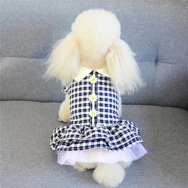 

dog apparel summer pet clothes est plaid dress cool fashion princess small puppy