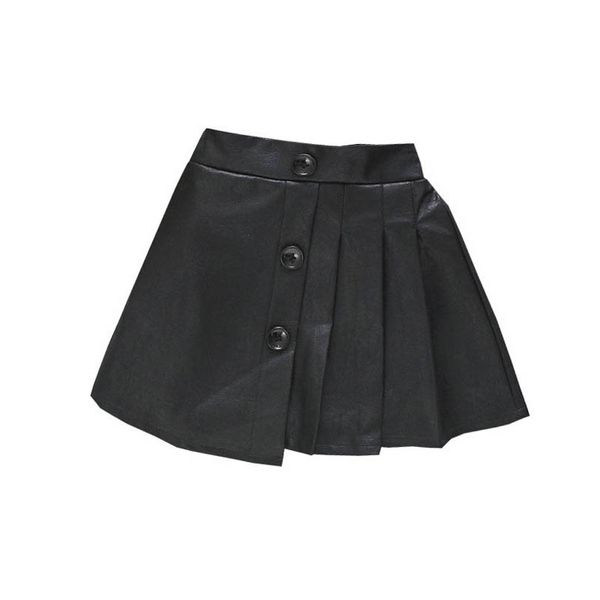 

girls skirts children clothes kids clothing autumn baby pu leather pleated short skirt dress b8119, Blue