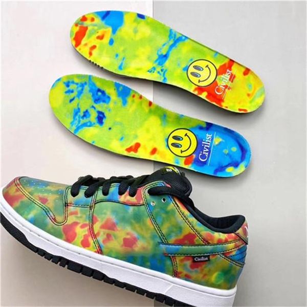 

with box dunk sb low civilist black white men women sports shoes outdoor skateboard sneakers