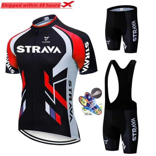 

pro team strava cycling jersey set 19d gel bike shorts suit mtb ropa ciclismo men summer bicycling maillot culotte clothing racing sets, Black;blue
