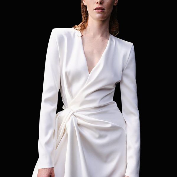 

casual dresses 2021 fashion autumn dress women long sleeve v neck clothing runway designer white mini party night club, Black;gray