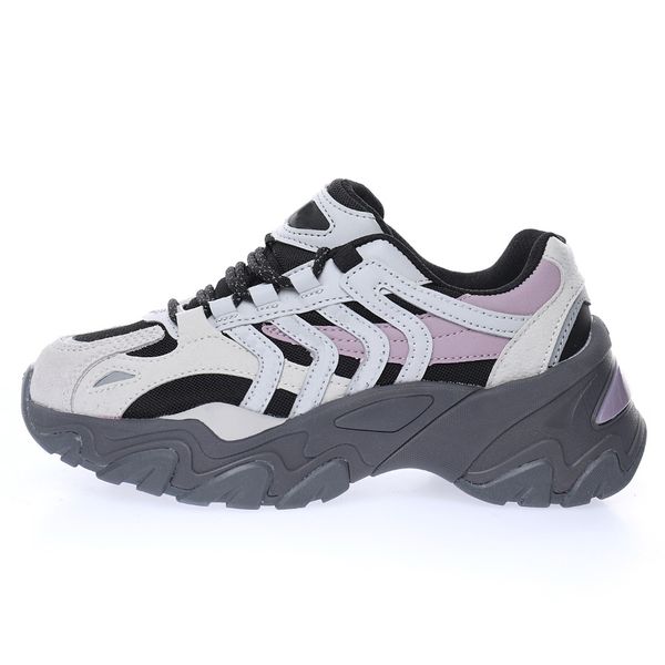 

star same style leather old shoes ins trendy women's autumn 2021 casual sports shoe fishbone shoess, Black