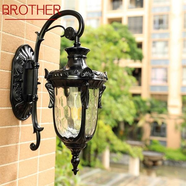 

outdoor wall lamps brother lamp classical retro black lighting led sconces waterproof decorative for home aisle