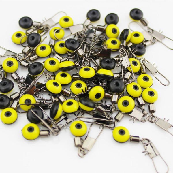 

fishing accessories 20pcs angling connectors float bobber space beans(yellow)