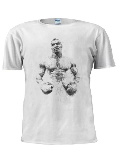 

mike tyson boxing t shirt gym training muscle running mma trendy tshirt m580, White;black