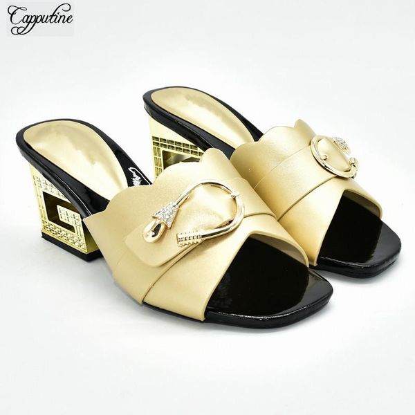 

dress shoes amazing lady african high heel women's sandal in gold 88-13 height 8cm, Black