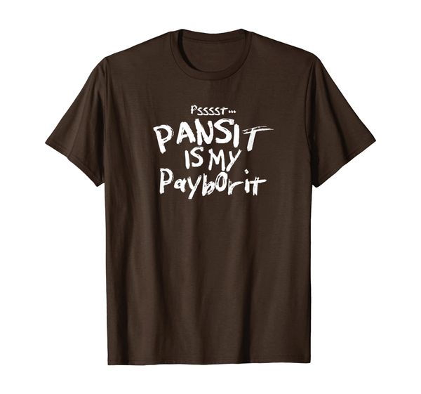 

funny accent pansit is my payborit filipino pinoy t-shirt, White;black