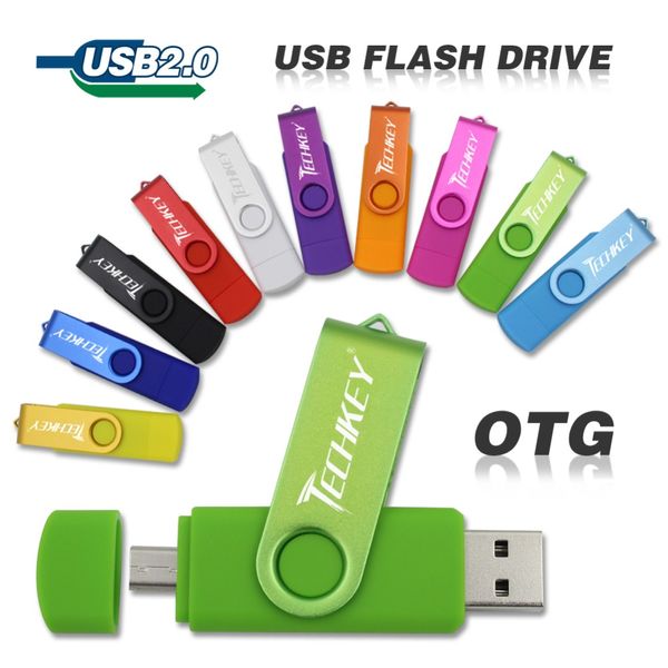 OTG USB Flash Drive New Memoria Stick Cel USB 2.0 Stick 8GB 16GB 32GB Telefone inteligente Tablet PC PEN Drive de armazenamento externo Pendrive