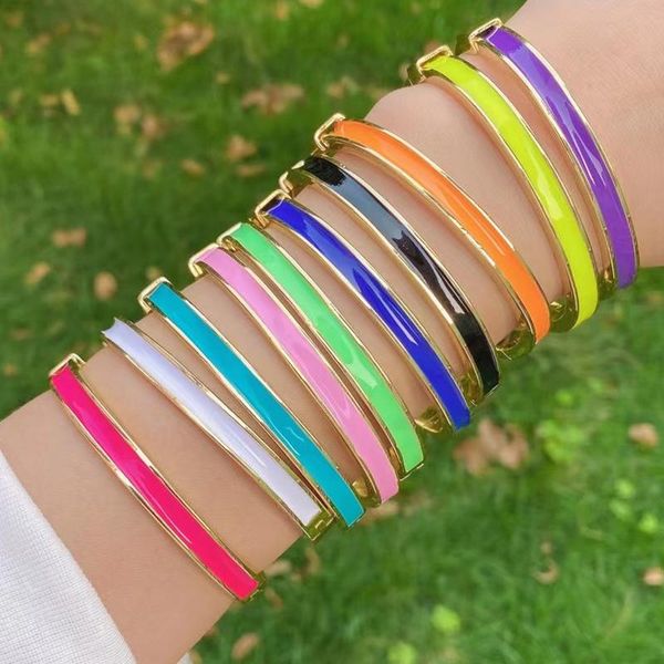 

pcs enamel slim bangle mix color jewelry metal fashion women 51468, Black