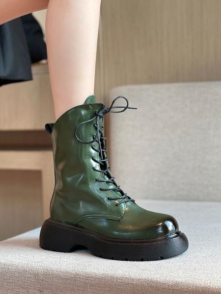 

boots women 2021 shoes round toe luxury designer zipper clogs platform rock ladies rubber fashion autumn black high heel