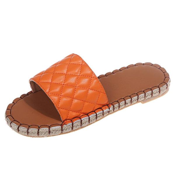 

slippers 2021 summer casual large 35-43 women's shoes rope flat bottom one character sandals for women, Black