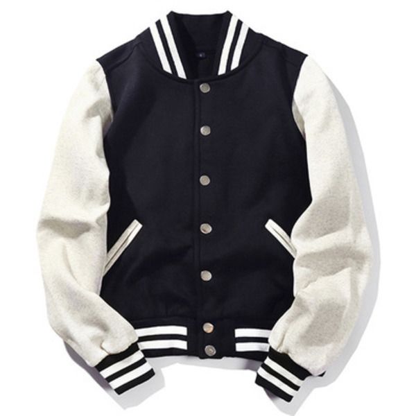 Jaquetas masculinas de manga longa para inverno de manga longa de beisebol Letterman Plus Size 3XL X0621