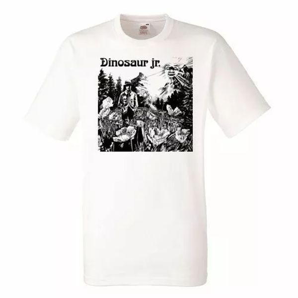 

dinosaur jr white mens t-shirt men rock band tee shirt, White;black