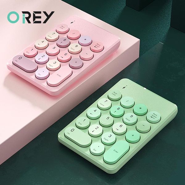 

small-size 2.4g bluetooth wireless numeric keypad numpad 18 keys digital keyboard for accounting teller lapnotebook tablets keyboards