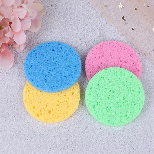 

sponges, applicators & cotton 5pcs natural wood round solid color sponge compress cosmetic puff facial washing face care cleansing makeup to