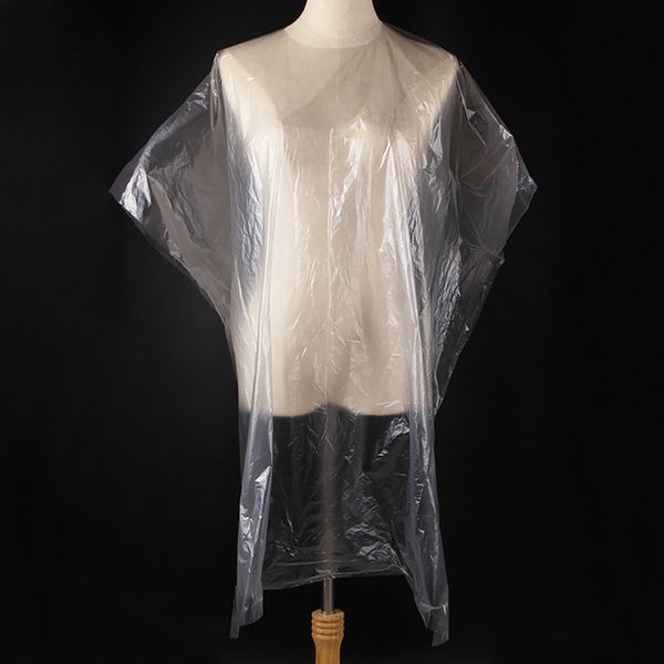 

100pcs disposable hairdresser cape for barber salon use transparent waterproof neck shawl cape salon hairdressing hair color capscouts