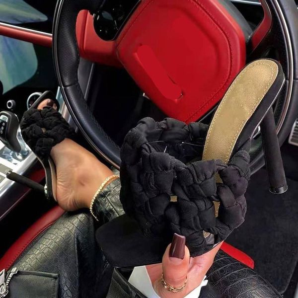 

dress shoes square toe fashion womens 2021 breathable female sandal high heels large size open luxury girls elastic band high-heeled b, Black