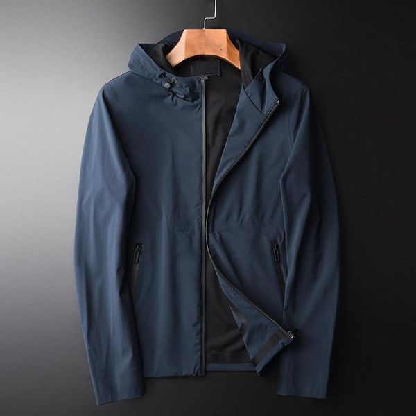 

men's jackets hooded mens luxury spring and autumn zipper coats plus size 4xl fashion slim fit male 3mxq, Black;brown