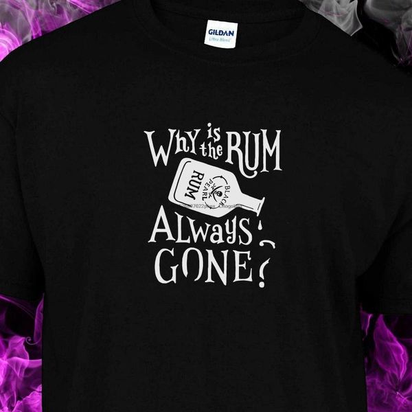 

men's t-shirts why is the rum always gone funny retro spoof cotton s-xxl t shirt, White;black