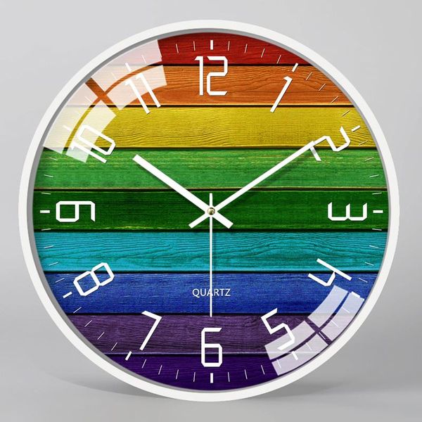 

wall clocks creative modern clock kitchen metal large silent home decor living room bedroom duvar saati gift fz740