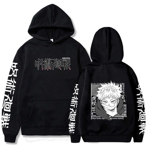 

anime jujutsu kaisen pullover loose hoodie 2021 sukuna hoodie p0831, Black