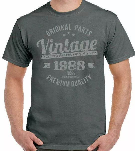 

33rd birthday 1988 mens for a 33 year old vintage year quality, White;black