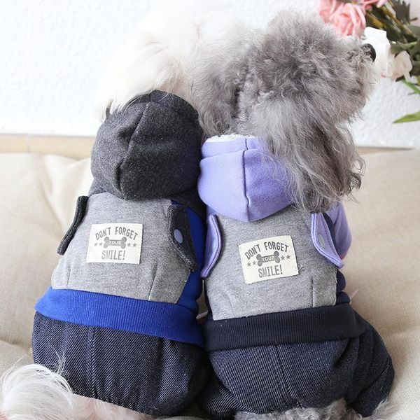 

dog apparel pet clothes winter thickening couple for small jumpsuit fleece puppy outfit chihuahua dogs supply 19aw94