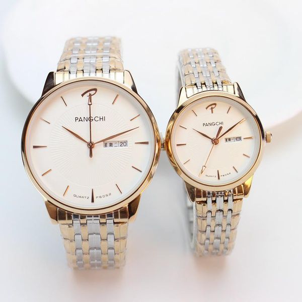 

wristwatches carotif women watch bf harajuku alloy belt business casual quartz double calendar, Slivery;brown
