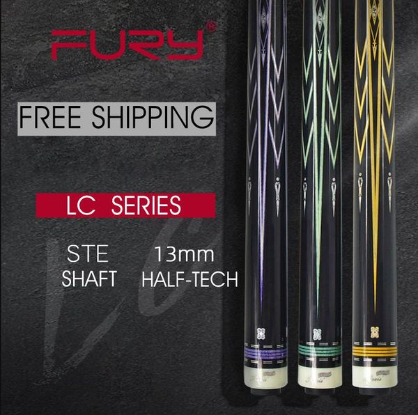 

fury billiard pool cue lc series 13mm tip 147cm length professional maple shaft fury-pin joint excellent stick kit cues