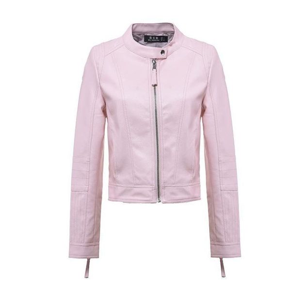 

women's leather & faux 2021 spring autumn ladies jackets long sleeve slim motorcycle woman punk jacket causal black coat casacos femini