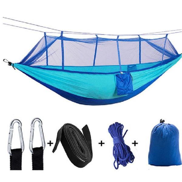 

outdoor parachute cloth hammock with mosquito net ultra light nylon double camping aerial tent tents and shelters