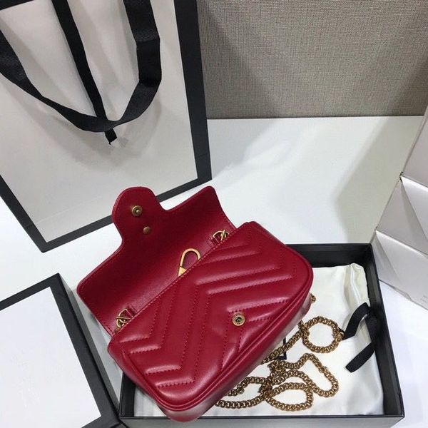 

women's in spring and summer of 2021 ggmaemont mini square bag leather cross corrugated love chain bag fwri