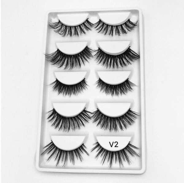 

pair of 3d artificial mink eyelashes with natural thick and long false makeup to extend handmade1