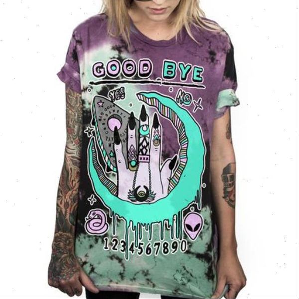 

women t shirt harajuku graphic tees over sized egirl aesthetic shirts kpop plus size streetwear 90s summer cool, White
