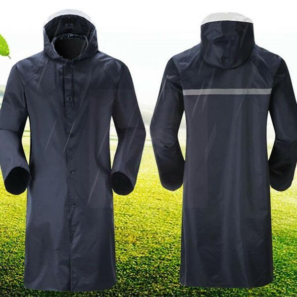 

women's trench coats raincoat long section fashion men women outdoor poncho lengthen labor work one-piece hiking protection site water, Tan;black
