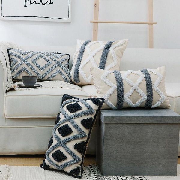 

cushion/decorative pillow embroidery bohemia cushion cover decoration case flocking handmade 45x45 30x50cm for home sofa chair cotton