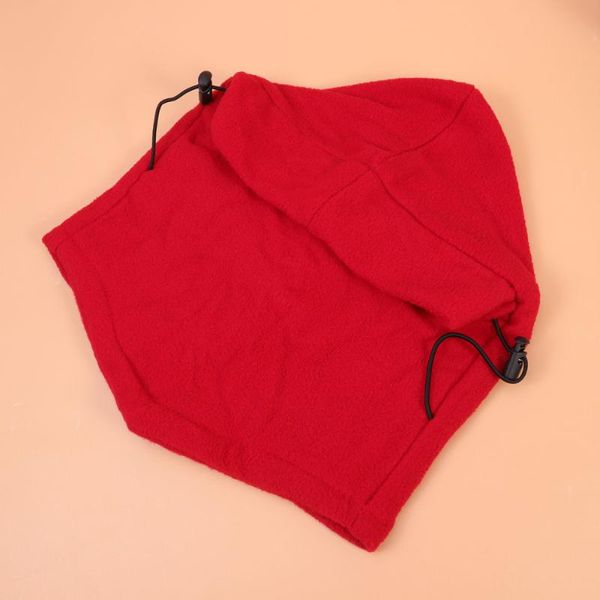 

outdoor cycling cap windproof keep warm fleece face mask balaclava bicycle bike winter neck hat head scarf soft ski (red) caps & masks, Black