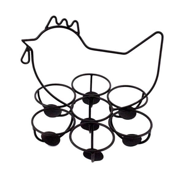 

basket accessories practical eggs organizer hen shaped rack storage holder display home iron art kitchen tool decoration durable & organizat