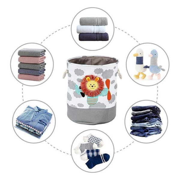 

laundry storage & organization latest launch basket dirty clothes lion giraffe child toys cartoon hamper foldable home appliances