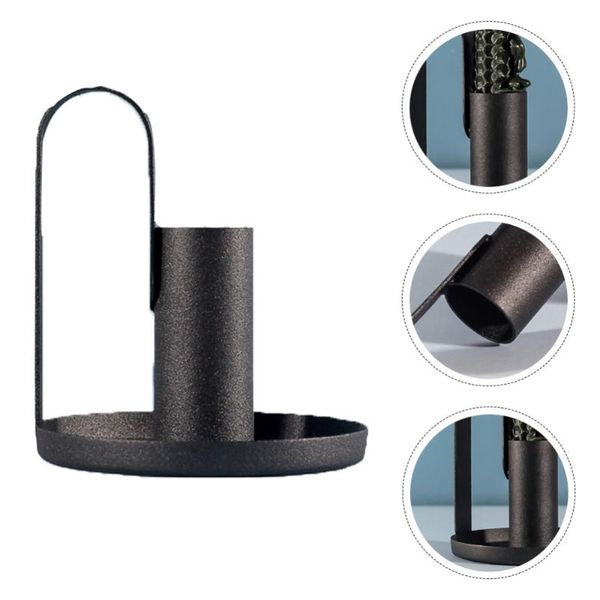 

candle holders 1pc retro candlestick iron holder deskstick