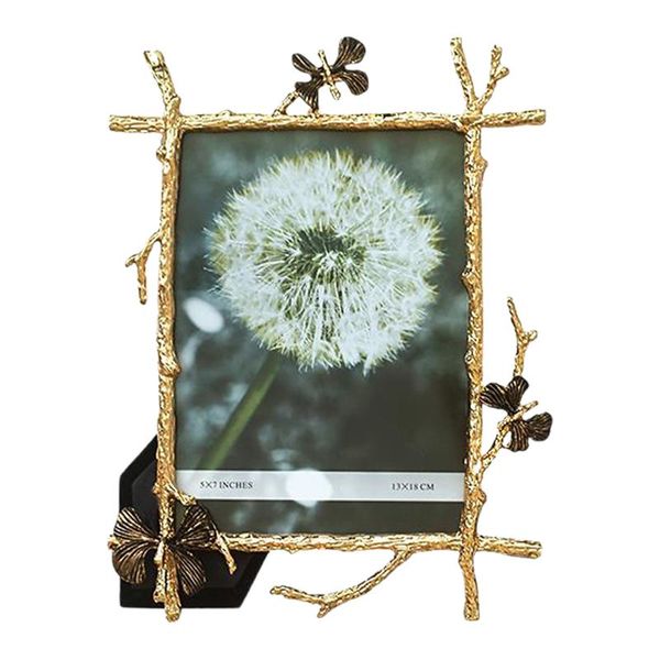 

frames office wedding aluminum alloy home decor anniversary vintage butterfly family nordic style nightstand po frame deskgolden