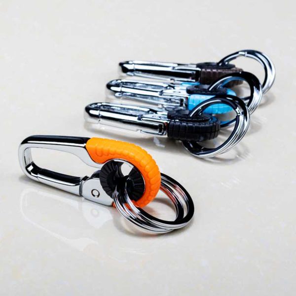 

keychains creative key holder keyring men's fashion chain birthday gift metal ring car styling auto accessories keychain, Silver