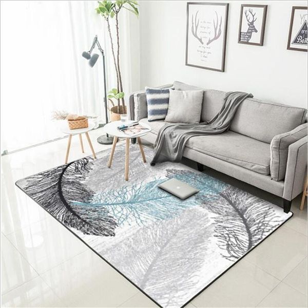 

carpets nordic style for living room bedroom kid rugs soft floor door mats delicate area feather design carpet