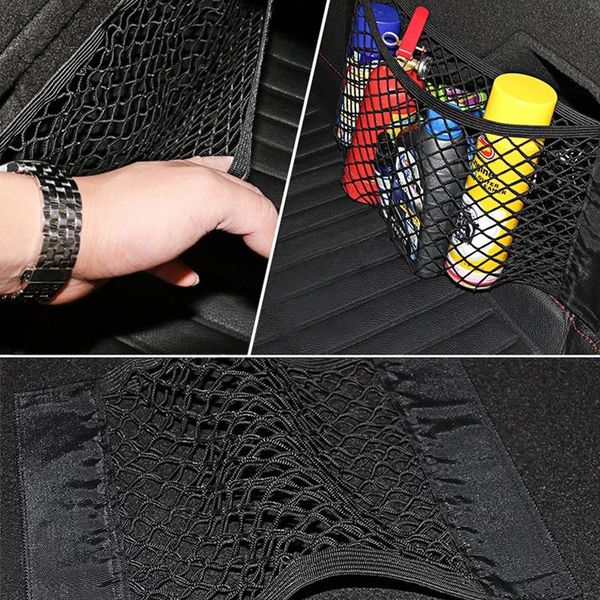 

car organizer back rear trunk seat net mesh storage bag for kia rio k2 ceed sportage 3 sorento cerato armrest picanto soul optima