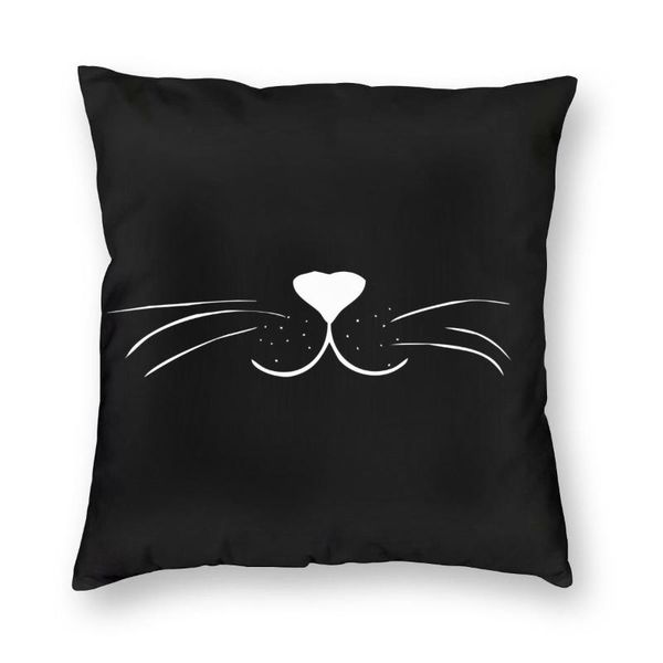 

cushion/decorative pillow cat nose throw cover decorative funny lover vintage pillowcase