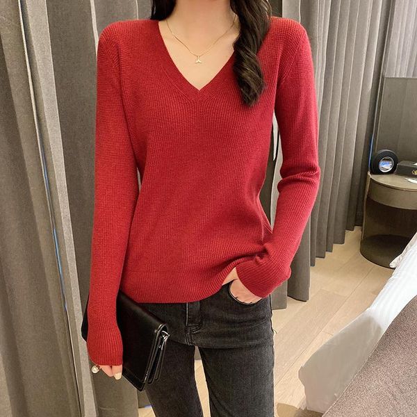 

women's sweaters sweater women autumn winter fashion v-neck cashmere knitted pullover 21, White;black