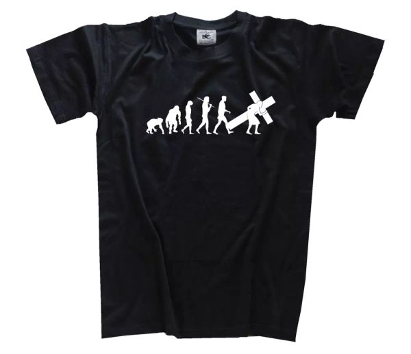 

standard edition jesus crucifixion easter evolution t-shirt s-xxxl new, White;black