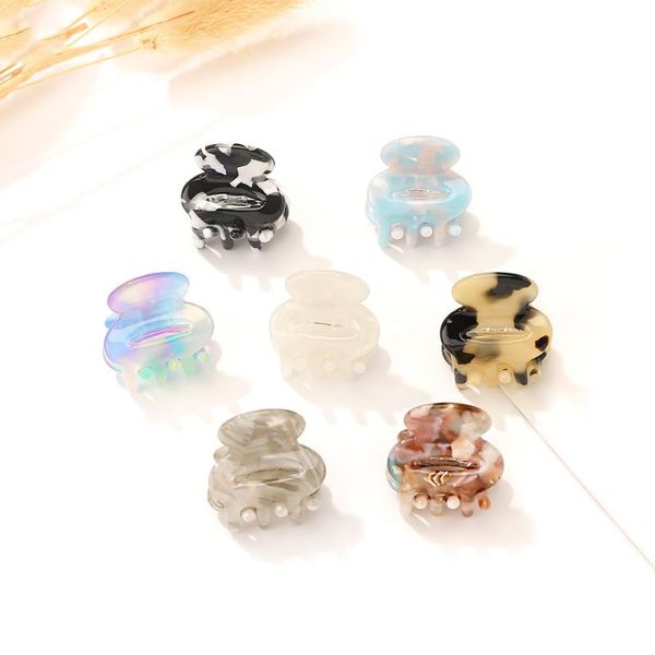 

hair accessories 2021 mini claw clips barrette clamp acrylic ponytail crab women girls hairpin styling tools for, Slivery;white