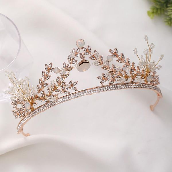 

other getnoivas sparkling tiara for women crystal rhinestone crown hair hoop diadem bride wedding jewelry accessories sl, Golden;white